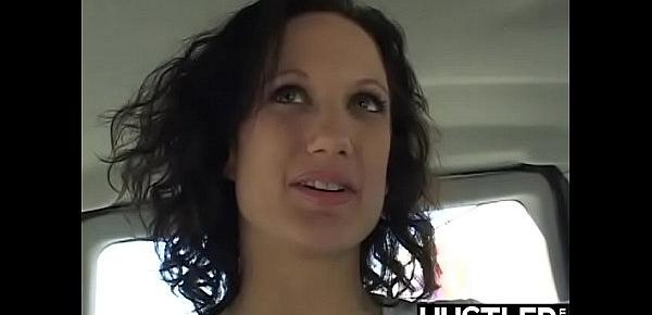  Slutty stunner Stephanie Wylde fed cum after van dicking